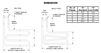 SP Series Serpentine Coils - Dimensions